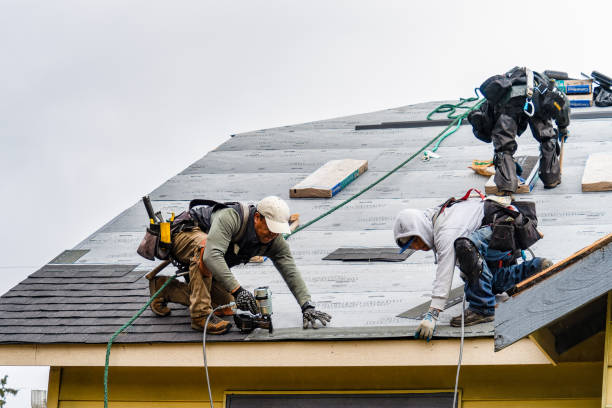 Professional Roof Replacement technician working in Springport, IN